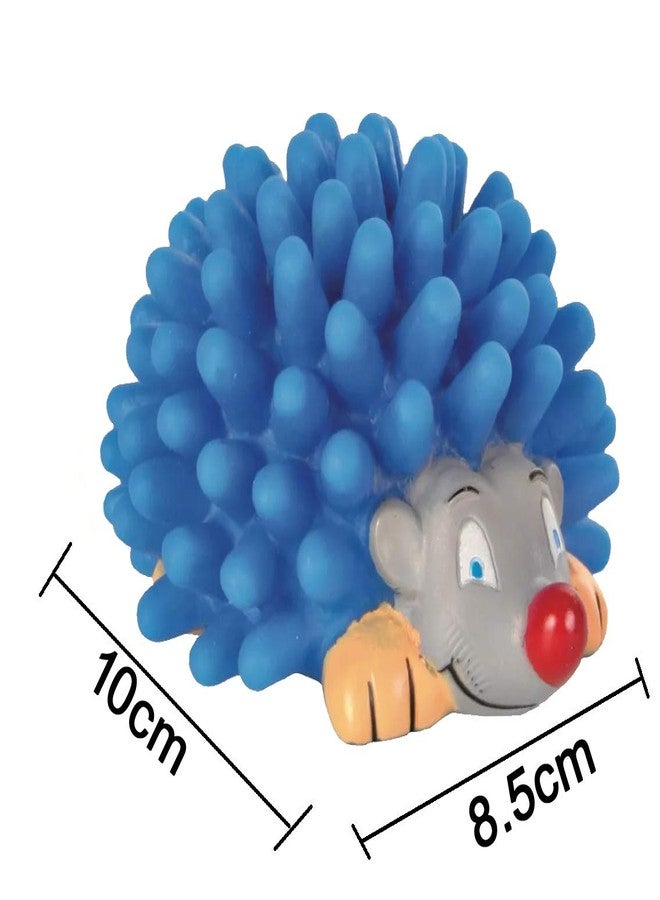 Western Era Playful Procupine Squeaky Toy for Playtime of Cute Friend of Natural Rubber for Dog/ Puppy/ Kitten/ Cat (Blue) - Image 2